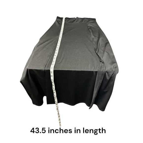 Black Halter Midi Dress With Adjustable Tie Back & Deep V-Neckline 95% Polyester - Picture 7 of 10